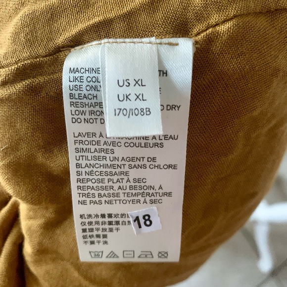 Free People Elegant Gold Yellow Lace-Up Dress NWT sz XL - Picture 13 of 14